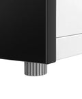 Close-up of the adjustable leg on the 7 Cu Ft Upright Convertible Refrigerator And Freezer With Manual Defrost And Garage Ready Build.