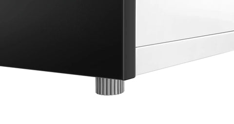 Close-up of the adjustable leg on the 7 Cu Ft Upright Convertible Refrigerator And Freezer With Manual Defrost And Garage Ready Build.