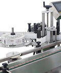 Straight Up Reliable Automatic Round Bottle Labeling Machine With Slick Touch Screen Interface No Sweat Commercial Setup For Beer Containers Built Tough 10 To 180 Mm Height Range close-up of labeling mechanism