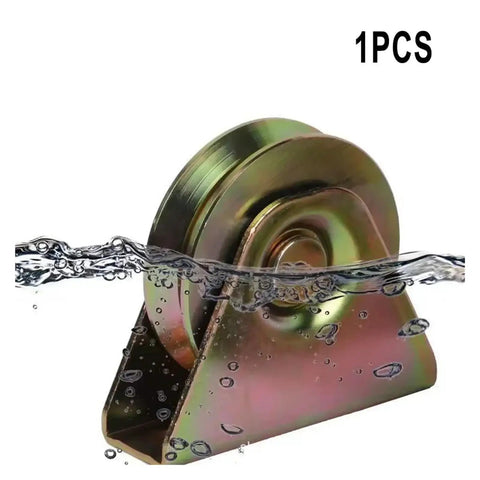 Heavy Duty V Groove Track Wheel Built Different For Rock Solid Performance Slick Rolling Steel Sliding Gate Caster under water surface.