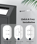 Locking Money Box For Cash Tips And Payments, Wall Mount Mailbox With Magnetic Label Holder installation guide