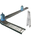 Light Duty Stainless Steel Roller Conveyor Workhorse With 10m Portable Unpowered Belt, 330 Lb Capacity, 20in Wide For Easy Unloading In Warehouses And Freight Hubs, Rustproof And Quiet Operation, Durable Material Handling Solution curved stainless steel roller conveyor with portable folding frame