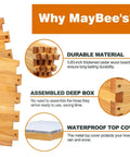 10 Frame Beehive Starter Kit with Beeswax Dipped Frames showing cedar wood durability, assembled deep box, and waterproof cover.