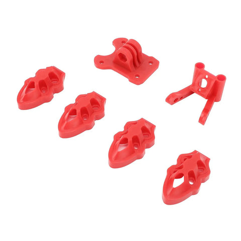 3D Printed RC FPV Drone Mounting Base Kit With Motor Camera And Antenna Mounts For 5 To 10 Inch Quadcopter Frames Red