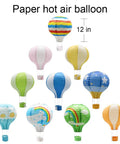 Colorful And Lit 12 Inch Hanging Hot Air Balloon Paper Lanterns Set Of 10 Reusable Party Lamps For Wedding Birthday Anniversary Christmas