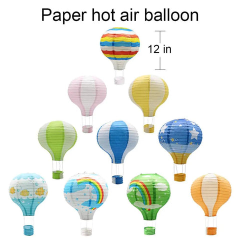 Colorful And Lit 12 Inch Hanging Hot Air Balloon Paper Lanterns Set Of 10 Reusable Party Lamps For Wedding Birthday Anniversary Christmas