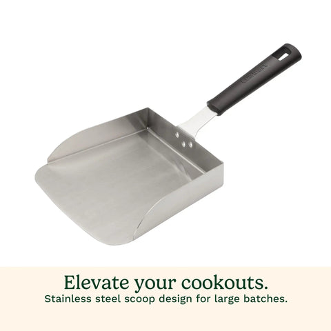 Extra Large Stainless Steel Griddle Food Mover Spatula With 5 Cup Capacity for rice vegetables and more built for grills and cookouts