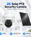 Sleek Solar Powered Security Camera For Outdoor Home Surveillance Featuring Hella Clear 3Mp Video And Smooth Pan Tilt Operation With Reliable Pir Motion Tracking And No Sweat IP65 Weatherproof Design For Backyards And Garages