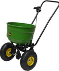 60 Lb Walk Behind Spreader Built Tough With Pre Assembled Hopper And Enclosed Gear Box, Cable Flow Control, 11,000 Sq Ft Coverage