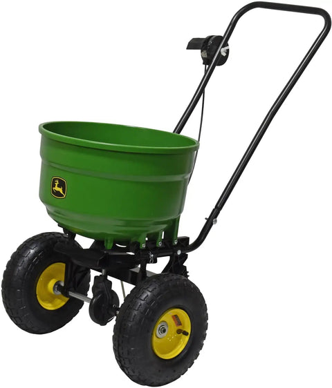 60 Lb Walk Behind Spreader Built Tough With Pre Assembled Hopper And Enclosed Gear Box, Cable Flow Control, 11,000 Sq Ft Coverage