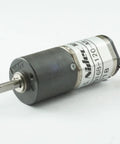 16mm 12V Geared DC Motor With 1/256 Gear Ratio, ultra compact 16mm diameter gearbox motor, visible side view, for small robotics.