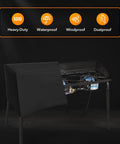 Heavy-Duty Patio Cover For Camp Chef 3 Burner Stoves Fits TB90LW TB90LWG TB90LWG15 SPG90B DB90D with waterproof 600D fabric