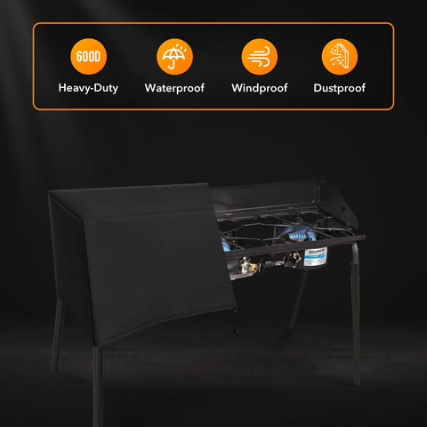 Heavy-Duty Patio Cover For Camp Chef 3 Burner Stoves Fits TB90LW TB90LWG TB90LWG15 SPG90B DB90D with waterproof 600D fabric
