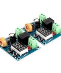 Two Pack Xh M609 Low Voltage Disconnect Module With Digital Display Auto Cutoff Stops DC Batteries From Over Discharge showing smart cutoff circuit design.