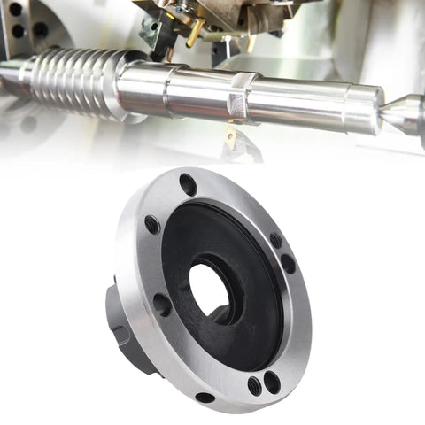 Rugged Heavy Duty Carbon Steel ER32 Collet Fixture D100 With 100 Mm Flange For CNC Lathe And Milling Machines Router Accessories Tooling Plate Replacement Industrial Machining Component on CNC spindle
