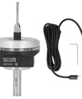 3D Finder Pro Universal Sensor Probe For CNC Machines With Tungsten Tip Locates X Y And Z Axis Plug And Play Ready For GRBL CNC Gear Anodized Aluminum Housing Easy Wiring High Precision And Beefy Durable Locator, shown with wiring and Allen key