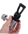 Hassle Free Universal Plastic Water Spigot And Dispenser Tap Fitting Standard Drink Coolers shown in hand, featuring a slick variable flow dial.