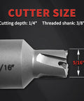Spot Weld Cutter Drill Bits Set for Auto Body and Car Restoration, 5/16 inch cut, 3/8 inch shank, M2AL HSS close-up