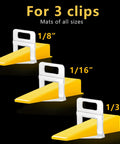 Reusable Tile Leveling Wedges For DIY Installations Durable 1000 Piece Leveling System Kit with 1/8, 1/16, 1/32 inch spacers