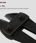 Heavy Duty 24 Inch Bolt Cutter For Locks, Chains And Rivets With Drop Forged Cr-Mo Steel Jaws close-up view