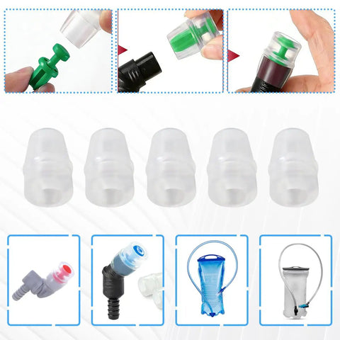 5 Pack Lead Free Silicone Bite Valves For Nathan Hydration Systems And Hydrapak Bladders BPA Free Nozzles Replacement Set