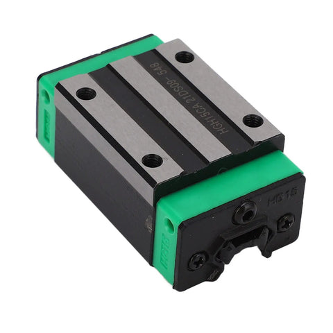 Close-up of Built Tough Heavy Duty Linear Motion Bearing Block with steel wire retainer for 3D printing and CNC automation.