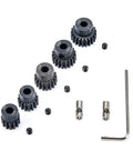 Beefed-Up Hardened Metal RC Pinion Gear Set, 32P, 5mm Inner With 3.175mm Coupler, Includes 13T 15T 17T 19T 21T, RC car gear upgrade