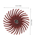 Aboofan Radial Bristle Polishing Wheel With 3mm Shank For Rotary Tools, 2.5cm diameter, red fibers for detailed sanding.
