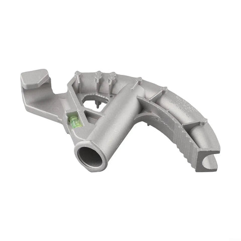 Heavy Duty EMT Conduit Pipe Bender With 3/4 Inch Cast Aluminum Head Featuring Emossed Angle Markings From 10 To 90 Degrees close-up view