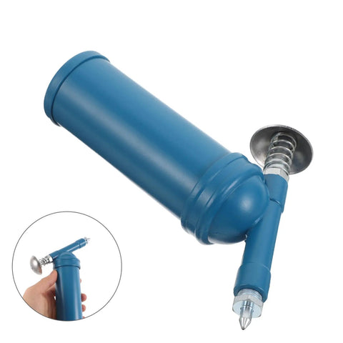 Mini Grease Gun 80cc With Locking Nozzle Manual Lubrication Tool For Excavators Cars And Industrial Equipment, blue, electroplated