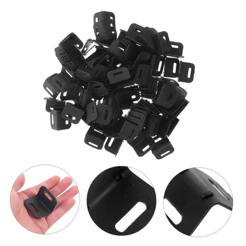 One Hundred Piece Heavy Duty Plastic Corner Protectors L Shaped Edge Guards in black, pack of 100 for secure freight storage.