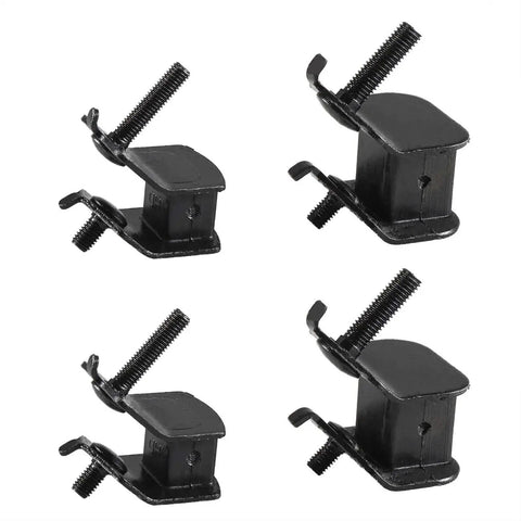 4 Pc Heavy Duty Rubber Motor Mounts For Honda Generators EB2200 EG1400 EG2200 EB5000 EB6500 with black metal clamps.