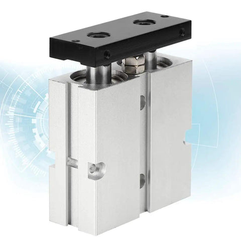 Dual Shaft Pneumatic Air Cylinder 25mm Bore 1in Double Acting With 200mm Stroke 0.1-0.9 MPa Operating Pressure High Precision