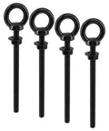 4 Pack M10 Stainless Steel Eye Bolts 150mm Long With Washers And Hex Nuts Beefy Heavy Duty Go To Eyebolts Black for rigging