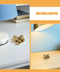 Pro Grade Copper Lamp Repair Kit, 12 Pcs High Temp Brass Hardware With M5 Threaded Screw Caps For Lighting Fixtures And Ceiling Mounts, Durable Refined Brass Finish, Easy Install And Reliable Performance; brass lamp parts on desk