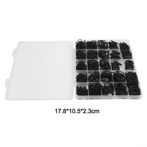 1500 Piece Nitrile O Ring Kit For Auto And Home Use High Temp Sealing Washers 25 Size Assortment in storage box