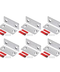 Ultra Thin Magnetic Cabinet Catches With Invisible Magnets Self Adhesive Furniture Latch Six Set Silver for wardrobe doors