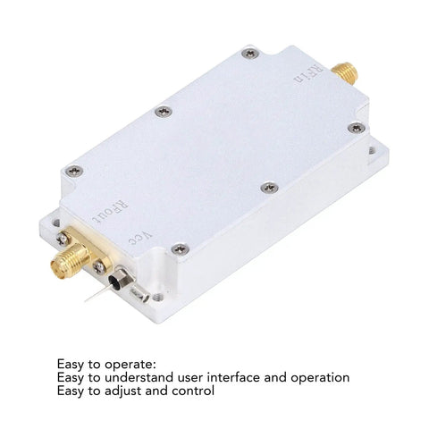 Rock Solid Programmable Rf Signal Conditioner Featuring Premium Aluminum Build, compact design with SMA connectors for UHF devices.