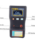 Pro Grade Capacitor ESR And Ohm Meter V2 With Auto Ranging 0.001 To 100.0 Ohms, SMD Test Clip, labeled components, circuit tester