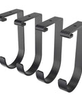 4 Pack Add On Storage Flat Hooks For Garage Ceiling Rack And Wall Shelving System, black finish steel hooks for wire decks