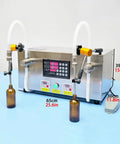 Heavy Duty Liquid Bottle Filler Machine With Digital Control And Dual Nozzles Delivers Effortless Drip Free Pours With No Sweat Featuring Reliable Foot Pedal System For Projects Up To 12 Liters with dual nozzles and digital control.