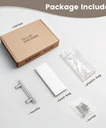 10 Pack 3-1/2 Inch Cabinet Pulls Sleek Stainless Steel Kitchen Cabinet Handles packaging contents including handle and screws