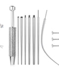 Piercing Ball Grabber Kit For Nose Ears Cartilage And Navel Threadless And Threaded Tapers 14G To 20G 7 Piece Insertion Tools