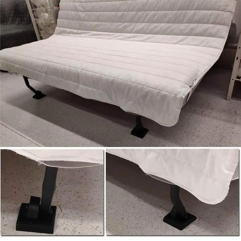 Bed Stoppers And Furniture Cups Set Four Pack 3 Inch By 3 Inch Heavy Duty Premium Silicone Caster Cups To Guard Floors From Scratches Floor Saver For Most Furniture Wheels On Beds Sofas And Chairs installed under a folding bed.
