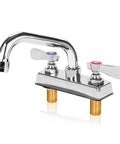 Leak-Free 6-Inch Swivel Bar Sink Faucet With Ceramic Valve Cartridge, 4-Inch Center Deck Mount, Beefy Brass Construction