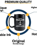 Sailor Coffee Mug 15oz Black My Boat Is Funny Boater Gift For Lake Lovers with nautical design and premium quality features