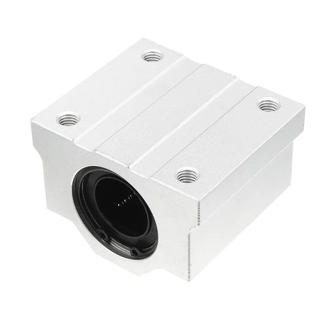 Front view of SCS25UU 25mm Bore Linear Ball Bearing Slide Block with Dual Seals built to last in CNC and linear rails.