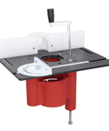 Pro Router Table Kit With Precision Lift System And Dead Nuts Secure Clamping For Custom Woodworking Bench Setup and adjustable mounting features.