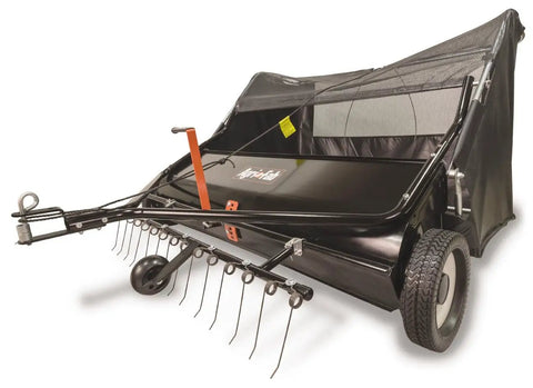 Front Mount Dethatcher Made In USA For Lawn Care, Pro Grade Thatch Removal Tool With Heavy Duty Tine Attachment, Metallic Finish