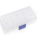 Plastic case containing White Nylon Unthreaded Clearance Spacers And Standoffs Kit With 6.3mm Outer Diameter And 4.2mm Inner Diameter
